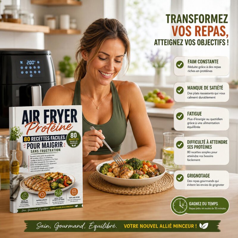 Air Fryer Protéiné : 80 Recettes Faciles pour Maigrir Sans Frustration